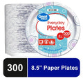 Great Value Everyday Disposable Paper Plates, 8.5", 300 Count